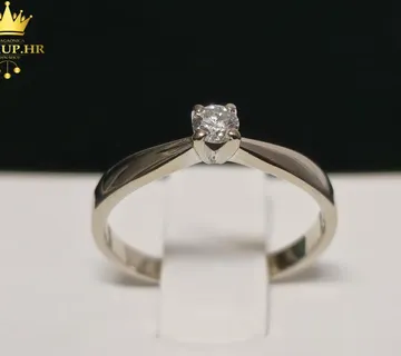 ZLATNI PRSTEN S DIJAMANTOM (14k) 0,11ct / R1, RATE ! - cover
