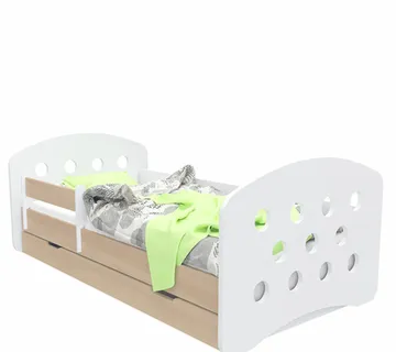 Drveni dječji krevet Design krugovi s ladicom – 160*80 - cover