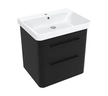 CONCEPTO BAZA VISEĆA GLAM LUX 60 S UMIVAONIKOM 2 LADICE MAT CRNA - cover