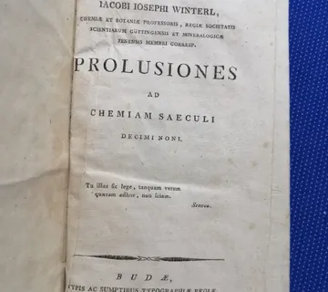 Jacob Joseph Winterl – Prolusiones ad chemiam - cover