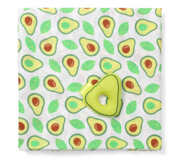 BabyOno Swaddles tetra pelene za povijanje + zvečka, avokado - cover