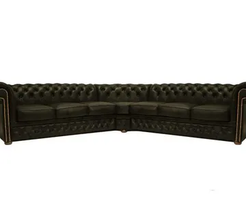 Chesterfield Kutna Garnitura First Class Leather | Cloudy Green - cover