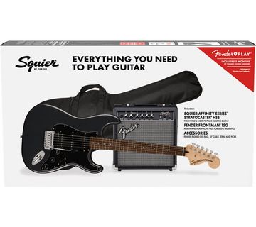 SQUIER AFFINITY PACK STRAT HSS LRL CFM+FRONTMAN 15W+PRIBOR+ EL. GITARA - cover