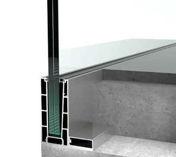 Kontinuirana aluminijska vodilica za staklene ograde BV 7600 L - cover