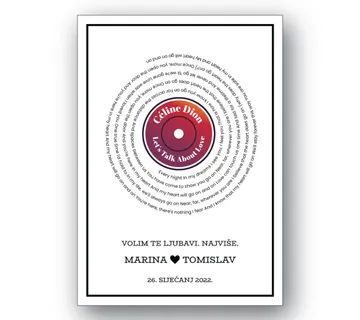 Personalizirani poster – Najdraža pjesma - cover