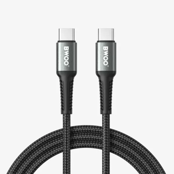 USB-C na USB-C kabel za brzo punjenje PD 60W najlon 1m Max BWOO - cover