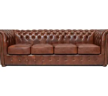 Chesterfield Garnitura Class Leather | 4-sjedišta | Cloudy Brown Old - cover