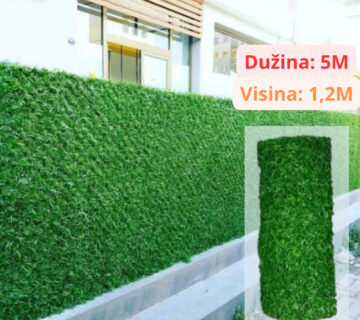 Umjetna trava za ogradu visine 1,2m, cijena za rolu dužine 5m - cover