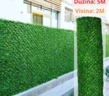 Umjetna trava za ogradu visine 2m, cijena za rolu dužine 5m - cover