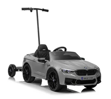 Licencirani auto na akumulator BMW M5 + platofrma za roditelje - sivi - cover