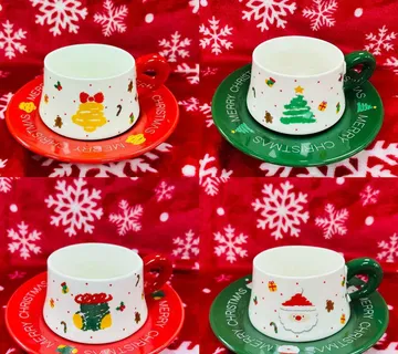 Božićna šalica sa tanjurom 300ml - cover