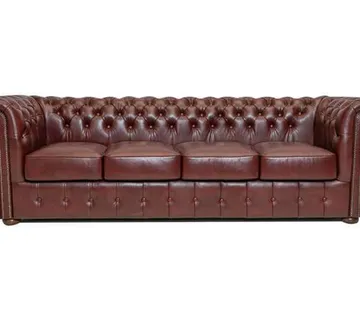 Chesterfield Garnitura Class Leather | 4-sjedišta | Cloudy Red - cover
