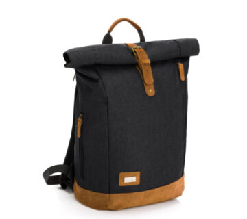 Fillikid torba/ruksak za pelene Rolltop Berlin, crna melange - cover