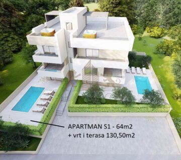 Dvosoban apartman s privatnim bazenom, 200m od mora - Maslenica - cover