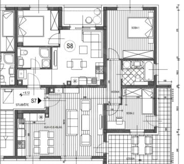 Novi Zagreb-zapad stan S7, 3-sobni 73,64 m2 + PM - cover