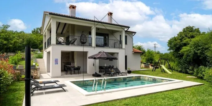 ISTRA, LABIN, KRŠAN – Kuća s bazenom i panoramskim pogledom - cover