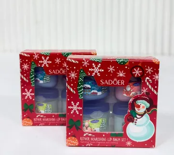 SADOER Božićni Set Balzama za Usne 4u1 - cover
