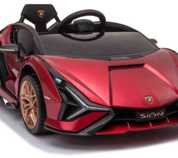 Licencirani auto na akumulator Lamborghini Sian - crveni/lakirni - cover