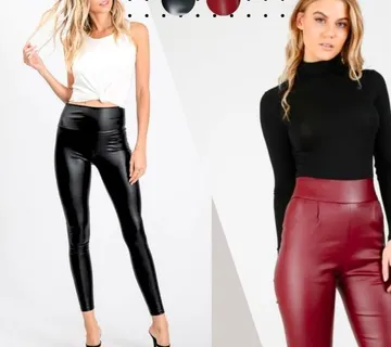 Tajice visokog struka - imitacija kože - cover