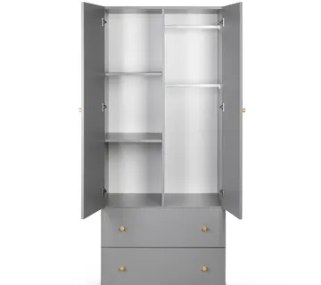 KLUPŚ Ormar s dva vrata PAULINE grafit-bor - cover