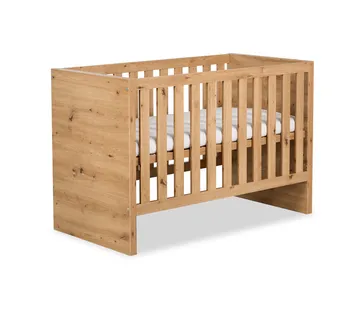 KLUPŚ Dječji krevetić AMELIA hrast s ogradom 120x60 - cover