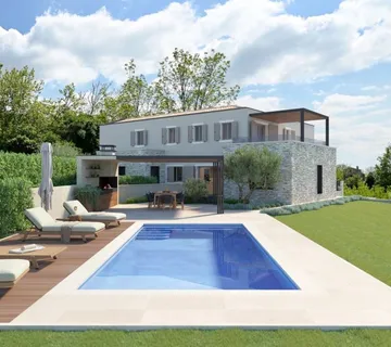 MUNTRILJ- DVOJNA VILA U IZGRADNJI NA PRODAJU SA BAZENOM (prodaja) - cover