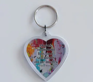 Apstraktni privjesak u obliku srca s fotografijom - cover