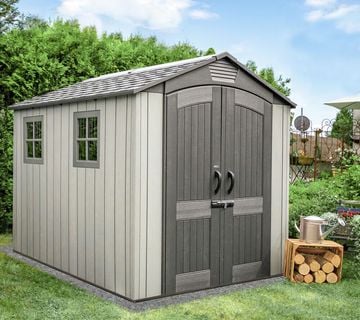 Plastična kućica-šupa-koliba Luna 5,81 m² - 2,80m x 2,28m - SIVA - cover
