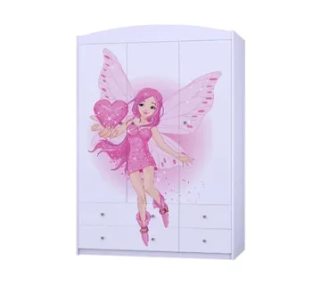 Dječji drveni ormar Happy balerina sa srcem - cover