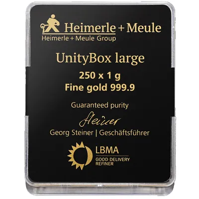 250 x 1 gram zlata (UnityBox) | Heimerle + Meule - cover