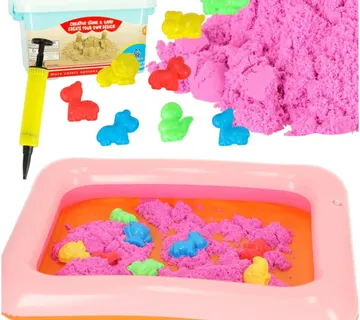 Kinetički pijesak ružičasti 1 kg – pješčanik gratis - cover