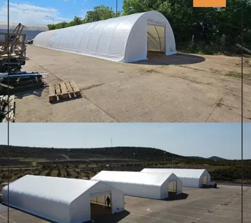 Montažna hala / montažni šator 9.15x12m 4,5m (V) 110m2 091 294 9999 - cover