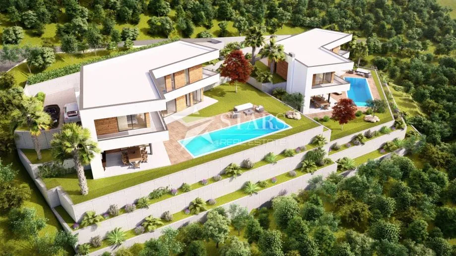 Opatija, Mošćenička Draga građevinski teren 966 m² s projektom za vilu - cover