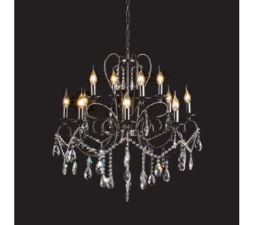 Luster 80922 crni kromiranim okvirom - cover