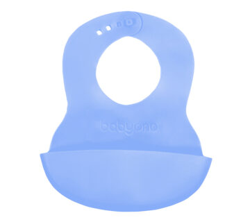 BabyOno Silikonski podbradak 6 m+, plava - cover