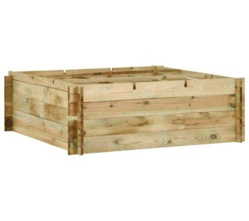 vidaXL Povišena gredica za povrće impregnirana borovina 120x120x40 cm - cover