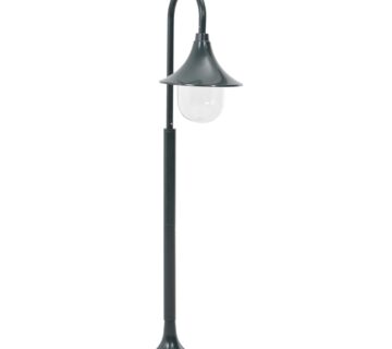 vidaXL Vrtna stupna svjetiljka od aluminija E27 120 cm tamnozelena - cover