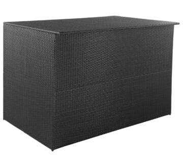 vidaXL Vrtna kutija za pohranu crna 150 x 100 x 100 cm od poliratana - cover