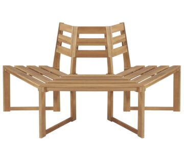 vidaXL Klupa oko drva napola šesterokutna 160 cm masivno drvo bagrema - cover