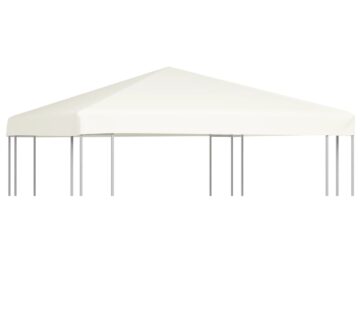 vidaXL Pokrov za sjenicu 310 g/m² 3 x 3 m krem-bijeli - cover