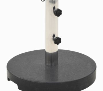 vidaXL Stalak za suncobran od granita 20 kg okrugli crni - cover
