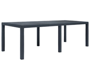 vidaXL Vrtni stol antracit 220 x 90 x 72 cm plastika s izgledom ratana - cover