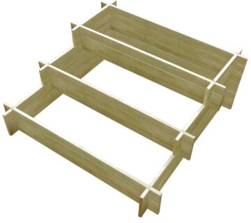 vidaXL Sadilica s 3 razine 90 x 90 x 35 cm od impregniranog drva - cover