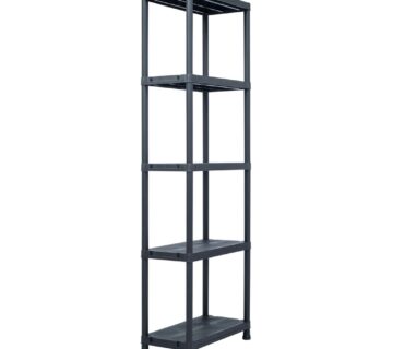 vidaXL Stalak za pohranu crni 125 kg 60 x 30 x 180 cm plastični - cover