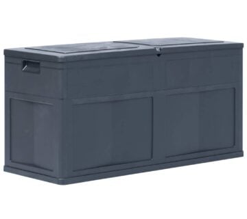 vidaXL Vrtna kutija za pohranu 320 L crna - cover
