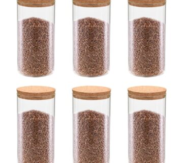 vidaXL Staklenke za pohranu s plutenim poklopcima 6 kom 1400 ml - cover