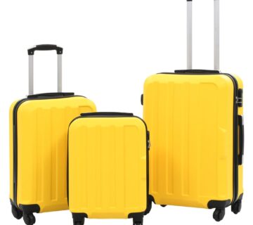 vidaXL 3-dijelni set čvrstih kovčega žuti ABS - cover