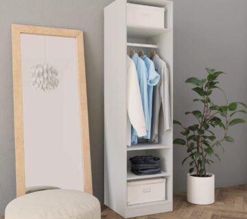 vidaXL Ormar bijeli 50 x 50 x 200 cm od konstruiranog drva - cover