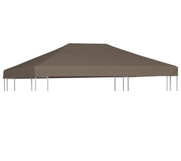 vidaXL Pokrov za sjenicu 310 g/m² 3 x 4 m smeđe-sivi - cover
