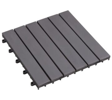 vidaXL Pločice za trijem 10 kom sive 30 x 30 cm masivno bagremovo drvo - cover